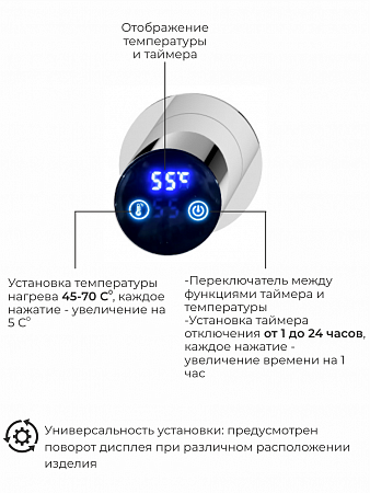 Рондо П2 350х760 электро Полотенцесушитель TERMINUS Нержавеющая сталь Ишимбай - фото 5